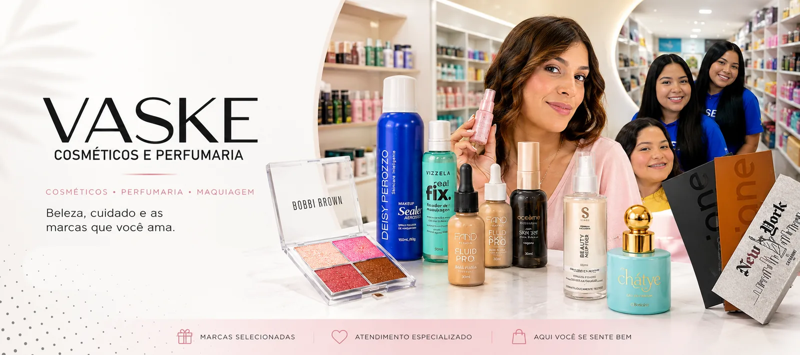 Vaske Cosméticos e Perfumaria em Surubim: maquiagem, perfumaria e skincare com atendimento especializado